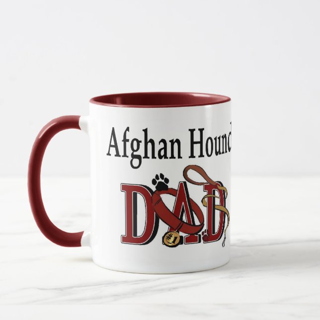 Afghan Hound Dad Apparel Gifts Mug (Left)