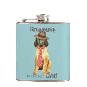 Afghan Hound Dad Hip Flask