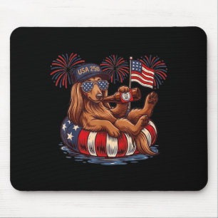 Afghan Hound Dog 250th Aamerica Patriotic Usa 4th Mouse Pad