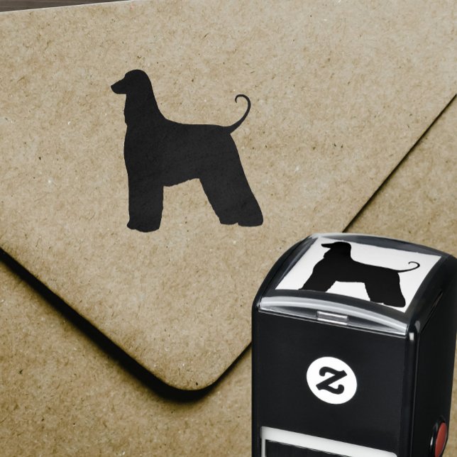 Afghan Hound Dog Breed Silhouette Self-inking Stamp (Creator Uploaded)