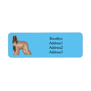 Afghan hound dog cartoon illustration 