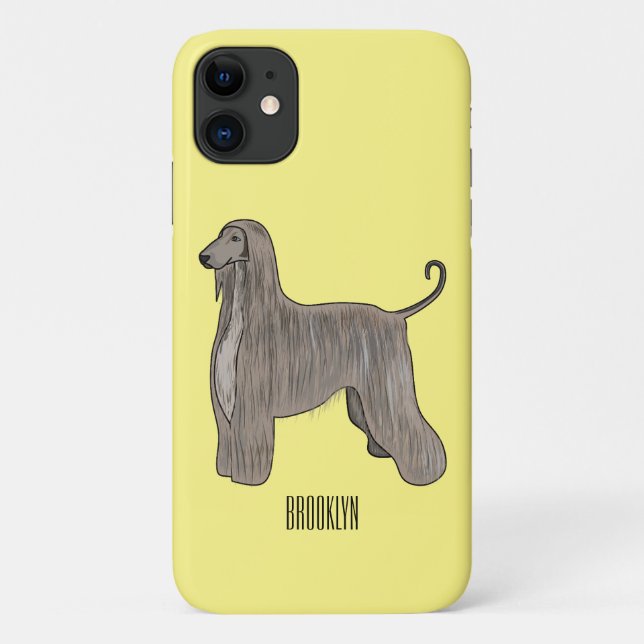 Afghan hound dog cartoon illustration  Case-Mate iPhone case (Back)