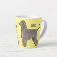 Afghan hound dog cartoon illustration 