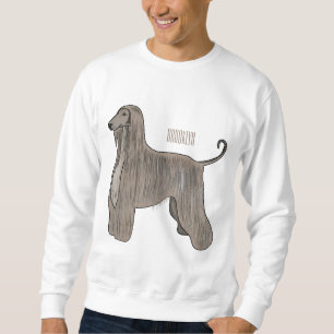 Afghan hound dog cartoon illustration  sweatshirt