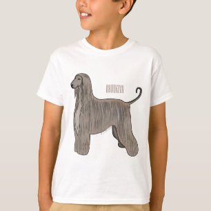 Afghan hound dog cartoon illustration  T-Shirt
