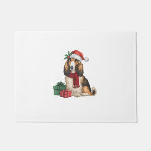 Afghan Hound Dog Christmas Parties Holiday Santa D Doormat