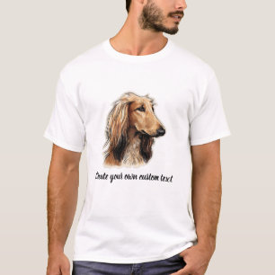 Afghan Hound Dog Create your own custom text  T-Shirt