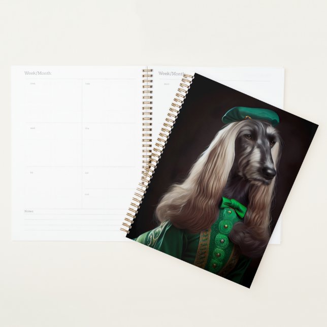afghan hound dog in St. Patrick's Day Dress Planner (Display)