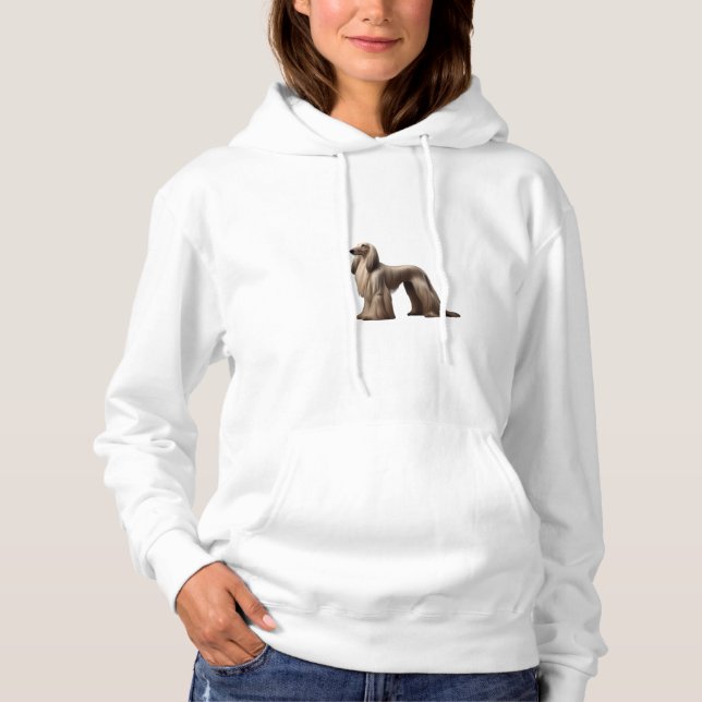 Afghan Hound Elegant Hoodie (Front)