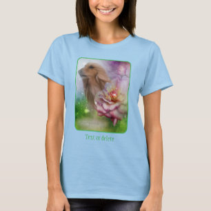 Afghan Hound Fantasy Flowers Dog Art  T-Shirt