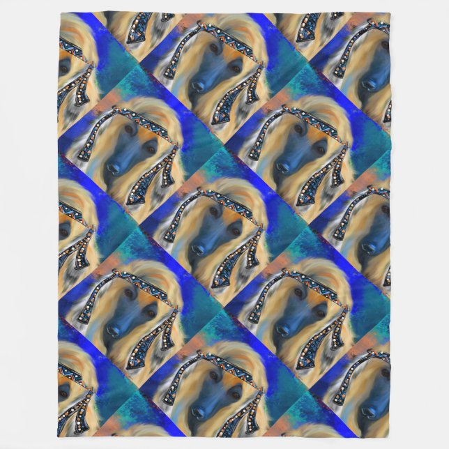 Afghan Hound         Fleece Blanket (Front)