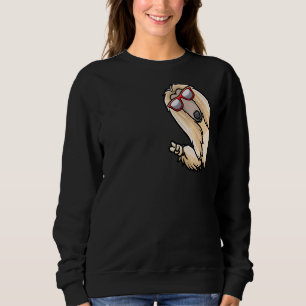 Afghan Hound From Side With Sunglasses   Sweatshirt