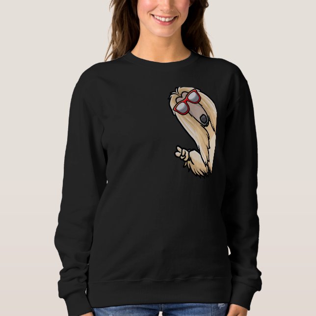 Afghan Hound From Side With Sunglasses   Sweatshirt (Front)
