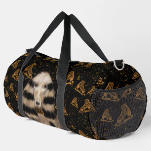 AFGHAN HOUND GOLD  DUFFLE BAG