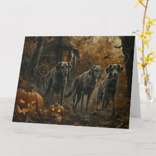 Afghan Hound Halloween Night Doggy Delight Card