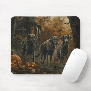 Afghan Hound Halloween Night Doggy Delight Mouse Pad