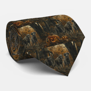 Afghan Hound Halloween Night Doggy Delight Tie