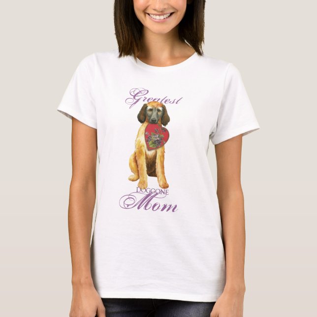 Afghan Hound Heart Mum T-Shirt (Front)