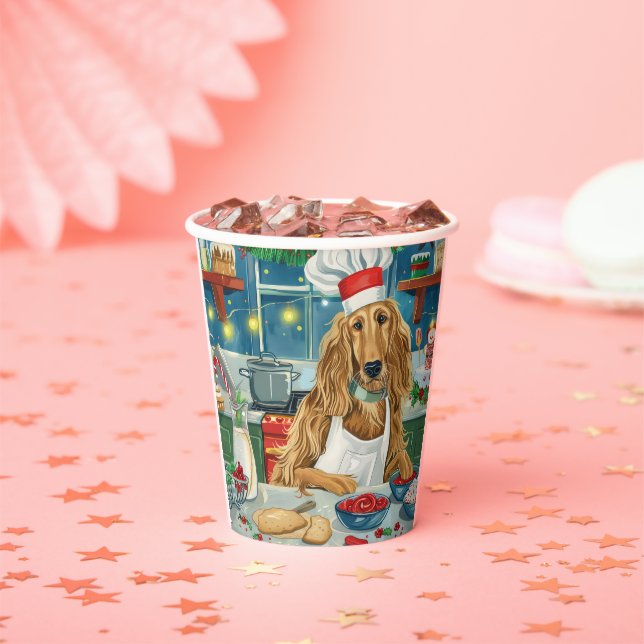 Afghan Hound Holiday Baking: Festive Christmas Paper Cups (Insitu)