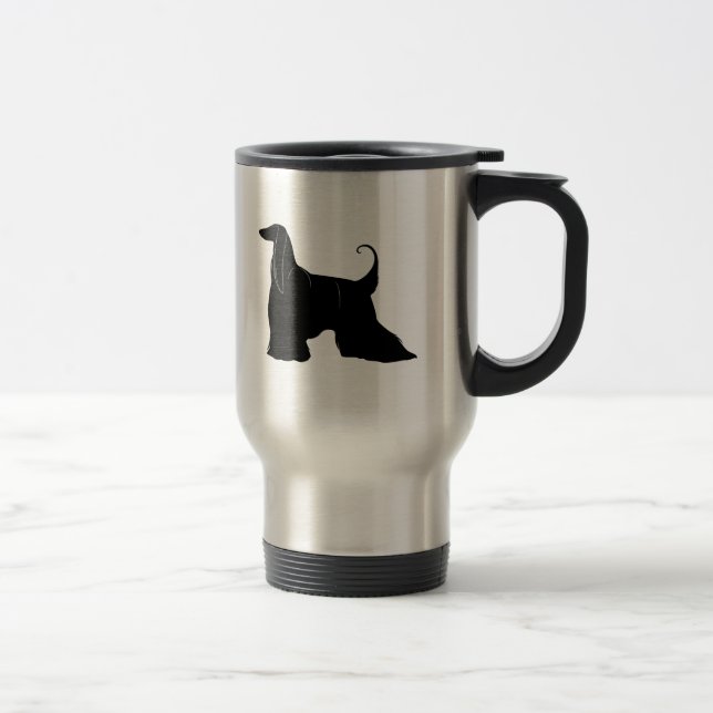Afghan Hound in Silhouette Travel Mug (Right)