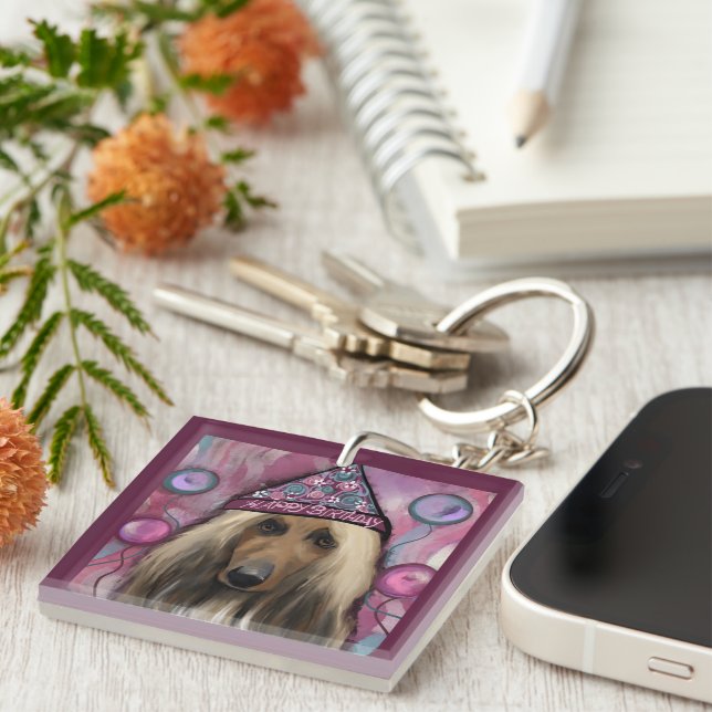 Afghan Hound           Key Ring (Front Right)