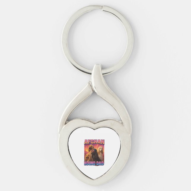 Afghan Hound Key Ring (Front)