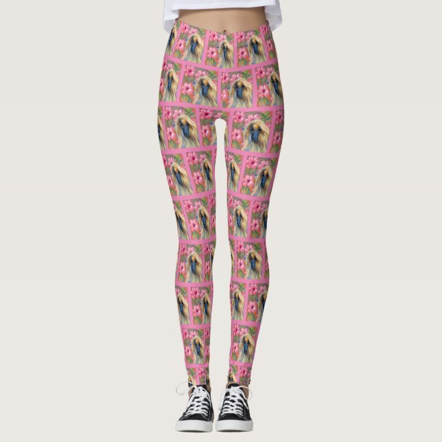 Afghan Hound   Leggings (Front)