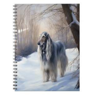 Afghan Hound Let It Snow Christmas Notebook