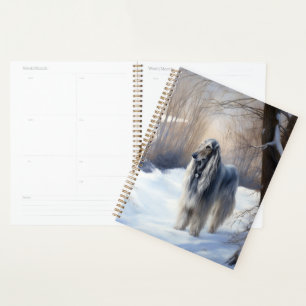 Afghan Hound Let It Snow Christmas Planner