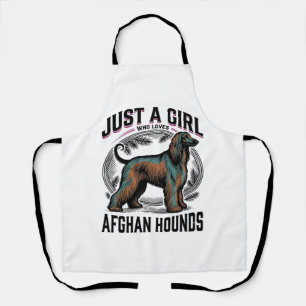 Afghan Hound Lover Vintage Dog Mum Shirt Design_1 Apron