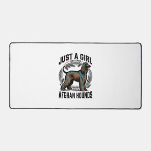 Afghan Hound Lover Vintage Dog Mum Shirt Design_1 Desk Mat