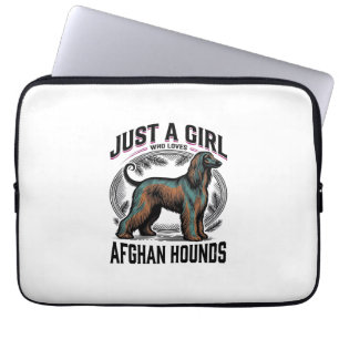 Afghan Hound Lover Vintage Dog Mum Shirt Design_1 Laptop Sleeve