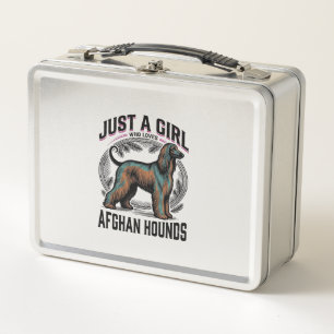 Afghan Hound Lover Vintage Dog Mum Shirt Design_1 Metal Lunch Box