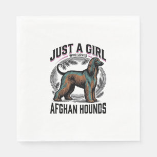 Afghan Hound Lover Vintage Dog Mum Shirt Design_1 Napkin