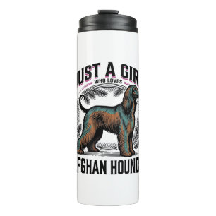 Afghan Hound Lover Vintage Dog Mum Shirt Design_1 Thermal Tumbler