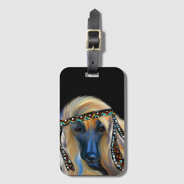 Afghan Hound       Luggage Tag (Front Vertical)