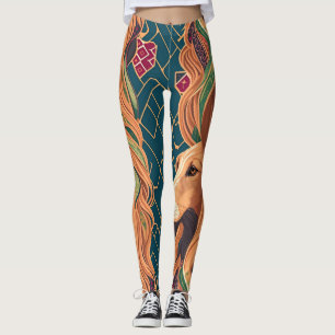 Afghan Hound Mosaic Colourful Personalised Pattern Leggings