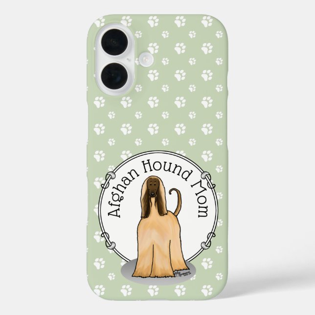 Afghan Hound Mum Afghan Mum (fawn) Cute Dog Mum Case-Mate iPhone Case (Back)