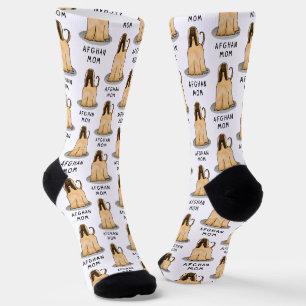 Afghan Hound Mum Afghan Mum (fawn) Cute Dog Mum Socks