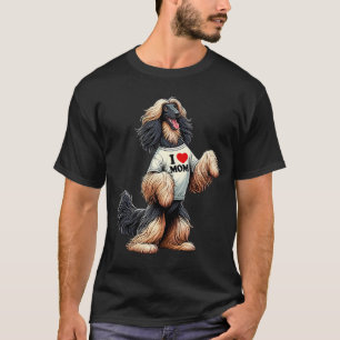 Afghan Hound Mum I Love Mum Afghan Hound Lover T-Shirt