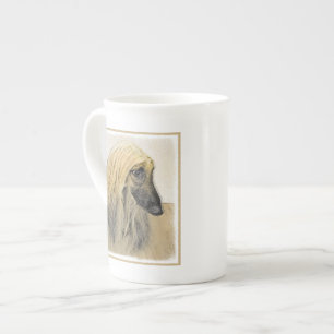 Afghan Hound Painting - Cute Original Dog Art Bone China Mug
