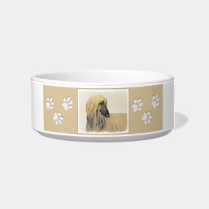 Afghan Hound Painting - Cute Original Dog Art Bowl