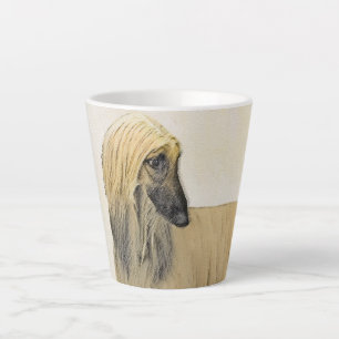 Afghan Hound Painting - Cute Original Dog Art Latte Mug
