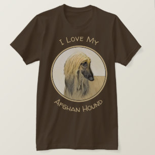 Afghan Hound Painting - Cute Original Dog Art T-Shirt
