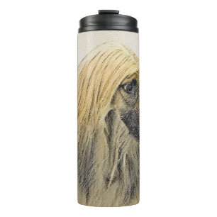 Afghan Hound Painting - Cute Original Dog Art Thermal Tumbler