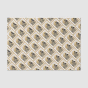Afghan Hound Painting - Cute Original Dog Art Tissue Paper