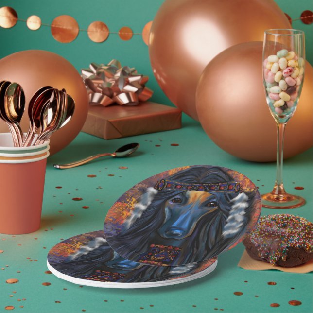 Afghan Hound      Paper Plate (Multi)