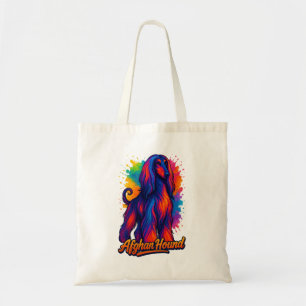 Afghan Hound Pop Art – Vibrant Colourful Dog Tote Bag