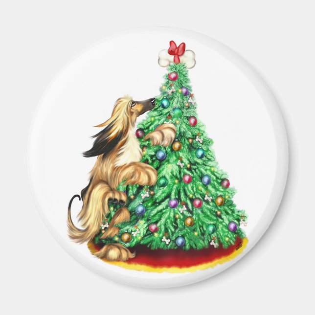 Afghan Hound Reach Goals BM Red Magnet (Front)