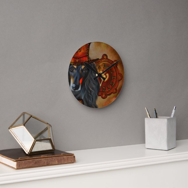 Afghan Hound  Round Clock (Office)